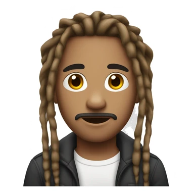 Mix boy with dreads, little mustache and a little goatee  sticker