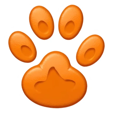 a light orange pawprint sticker