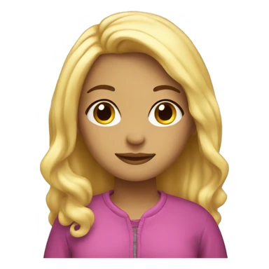 A blonde girl cozy sticker