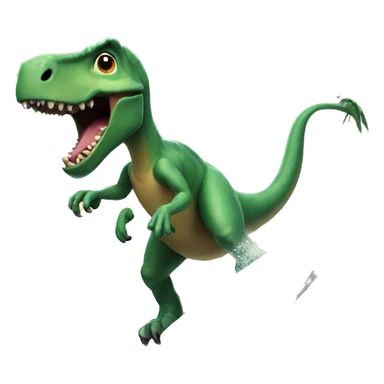 Dinosaur surfing sticker