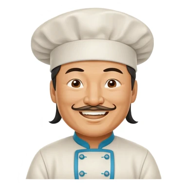 genghis khan as restaurant owner sticker