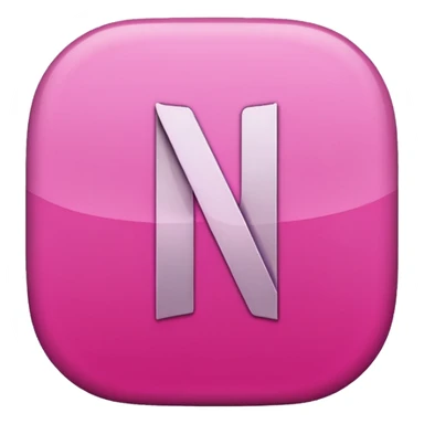 Netflix aesthetic "N" logo in pink sticker