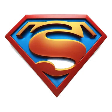 Superman logo inside a heart sticker