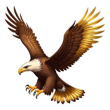 Golden eagle with razor and gold wings, Red Rising sticker