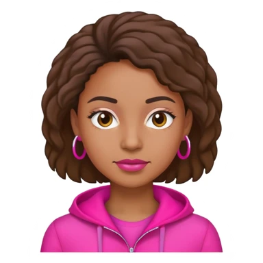 A mixed person who’s a baddie wearing all hot pink clothing  sticker