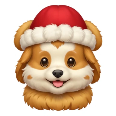 puppy dog with hat red sticker