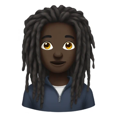 Dark skin dreadhead sticker
