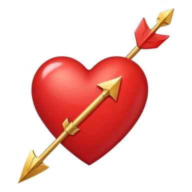 Un corazón con una flecha y una P sticker