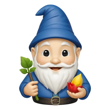 garden ornamental gnome black sticker