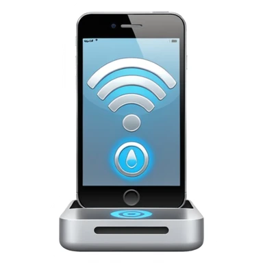 mobile device with hotspot icon sticker