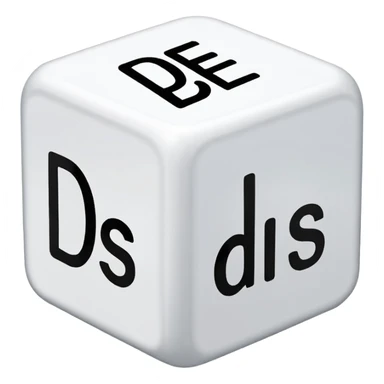 create a dice with the words "der" "die" and "das" written on each visible side sticker