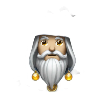 Silver wizard guy sticker
