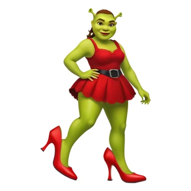 Shrek in high heels sticker