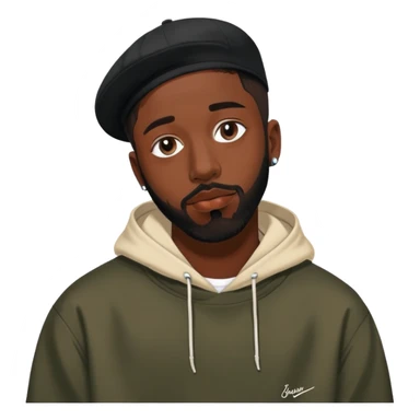 Brent Faiyaz with his signature style and look sticker