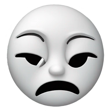 sad face with happy mask sticker