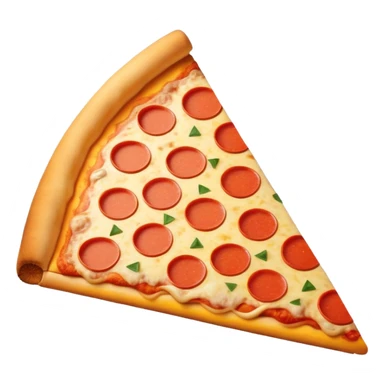 Early 2000s style pizza slice emoji with basic shapes sticker