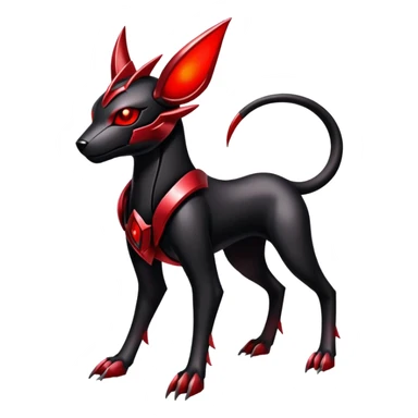 Shiny Gothic Exotic Futuristic Houndoom-Genesect-Torracat-Pokémon-Fakémon-hybrid-creature sticker