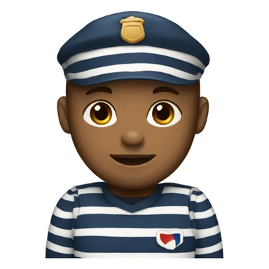 TAURUS WEARING A FRENCH BERET AND STRIPED SAILOR SHIRT sticker