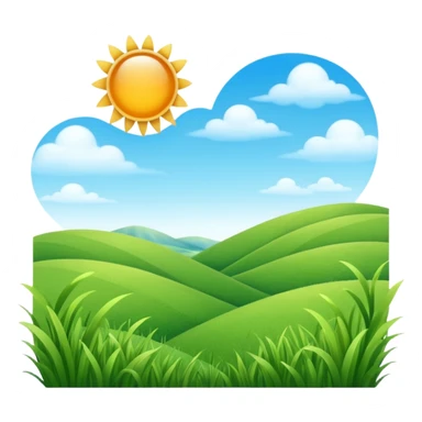 field on a sunny day  sticker