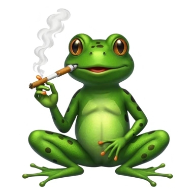 Frosch mit ein Joint  sticker