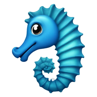 Blue seahorse sticker