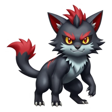 Shiny Dark Badass Handsome Torracat-Zoroark full body sticker
