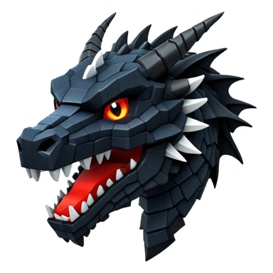 Minecraft black dragon head sticker
