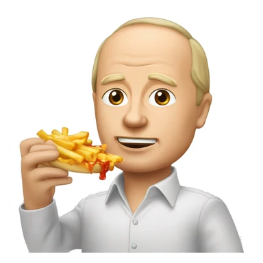 Vladimir Poutine Qui mange une poutine  sticker