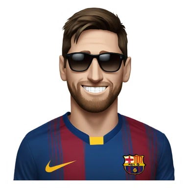 messi with sunglasses  sticker