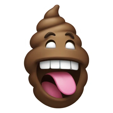 Poop laughing sticker