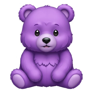 Purple colored bear 🐻  sticker