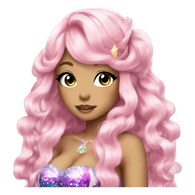 hime gyaru girl mermaid beautiful sparkly sticker
