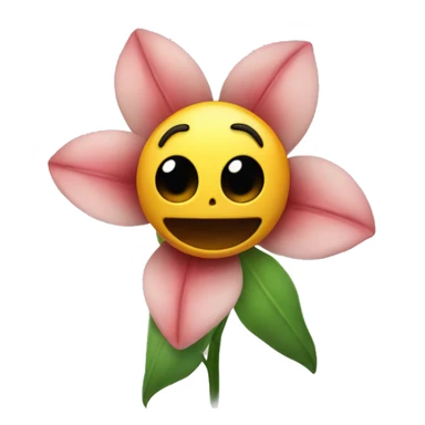 flower with scary theeth sticker