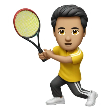 Mao playing tennis sticker