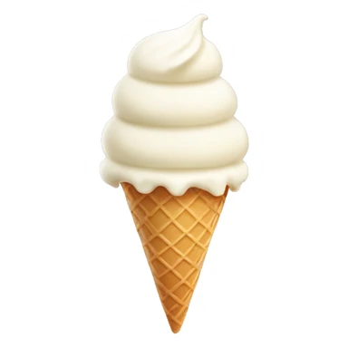 White ice cream cone with vanilla ice cream  sticker