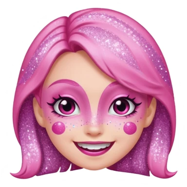 glitter pink girl naughty sticker