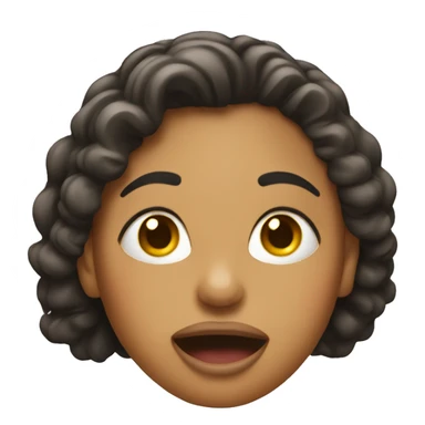 a woman who sticks her tongue out sticker