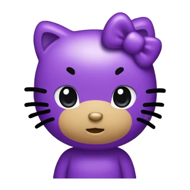 Purple hello kitty  sticker