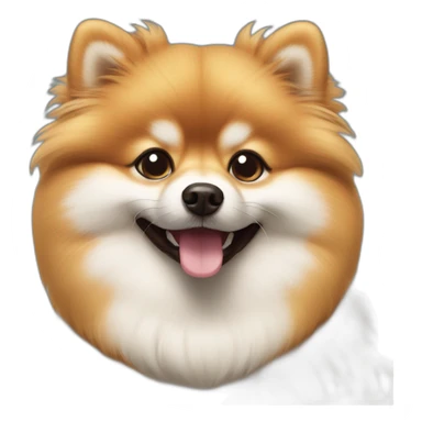 little pomerian spitz smilling sticker