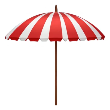 red beach umbrella sticker