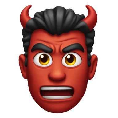 cartoony devil menace troublemaker emoji (not human) sticker