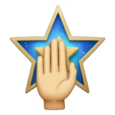 chamsa with a jewish star in the middle of the palm sticker