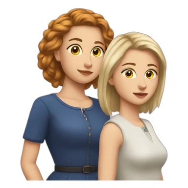 Dasha and anna sticker