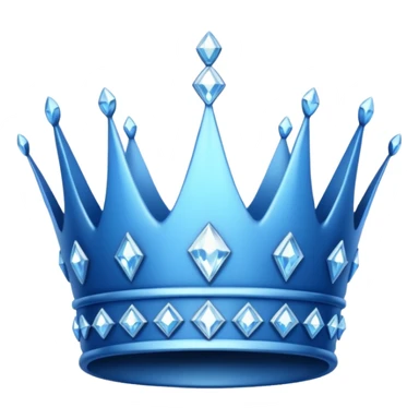 crown made of diamond blue sticker