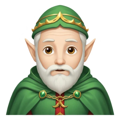 Wise elf with white beard and cape sticker