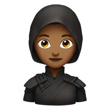 Ninja as a Girl with Brown Hair sticker