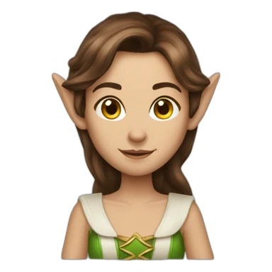 brown hair magic elf sticker