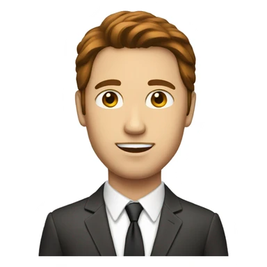 SUIT MAN WITH BROWN-HAIRED sticker