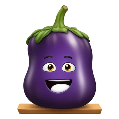 person riding a eggplant sticker