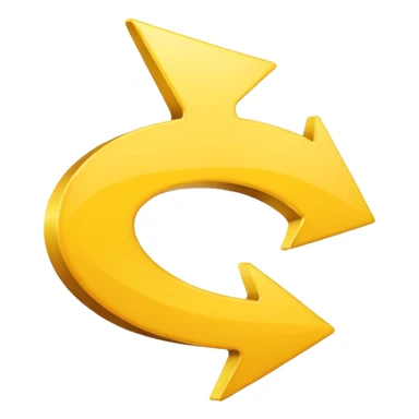 arrow curved emoji-style sticker